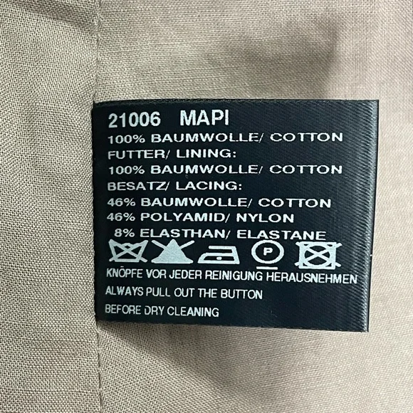 ANNETTE GORTZ Button Up Cotton Suit Jacket Blazer - Picture 10 of 10